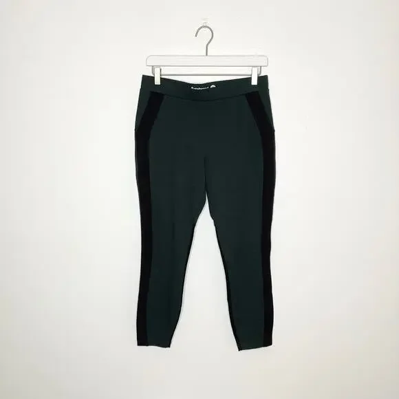Betabrand Black Green Ponte Knit Yoga Dress Pant Medium Petite - Picture 2 of 11